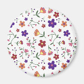 Hand-Drawn Floral Pattern Magneet (Voorkant)