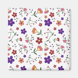 Hand-Drawn Floral Pattern Magneet