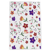 Hand-Drawn Floral Pattern Medium Cadeauzakje (Voorkant)