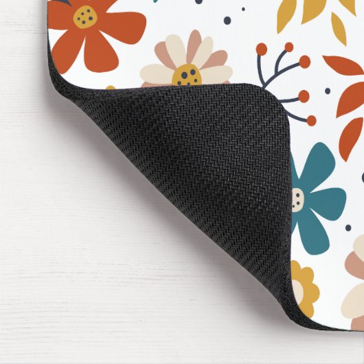 Hand Drawn Floral Pattern Muismat (Hoek)