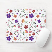 Hand-Drawn Floral Pattern Muismat (Met muis)