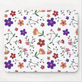 Hand-Drawn Floral Pattern Muismat (Voorkant)