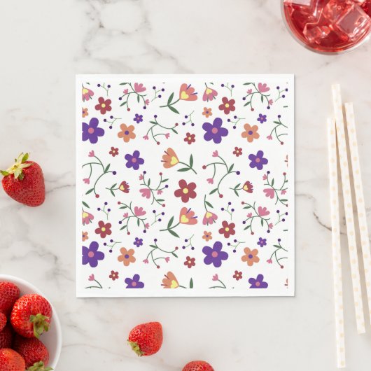 Hand-Drawn Floral Pattern Servet (Insitu)