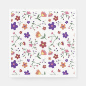 Hand-Drawn Floral Pattern Servet (Voorkant)