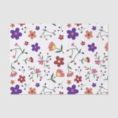 Hand-Drawn Floral Pattern Tissuepapier (Voorkant)