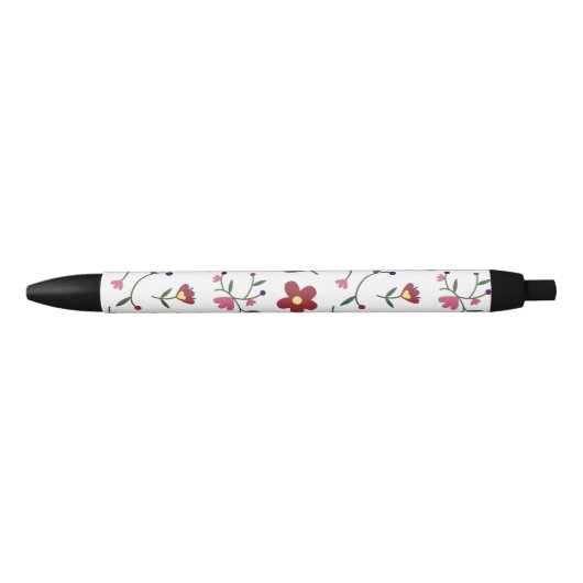 Hand-Drawn Floral Pattern Zwarte Inkt Pen (Voorkant)