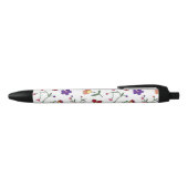 Hand-Drawn Floral Pattern Zwarte Inkt Pen (Bovenkant)