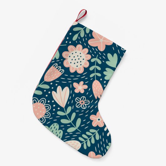 Hand drawn floral stilish fabric. Seamles pattern  Kleine Kerstsok (Voorkant (Hangend))