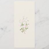 Hand Drawn Floral Summer Wedding Menu  (Achterkant)