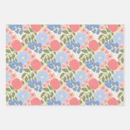 Hand-Drawn Floral Wrapping Paper 