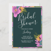 Hand Drawn Florals Bold Greenery Vrijgezellenfeest Kaart (Voorkant)