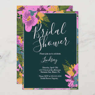 Hand Drawn Florals Bold Greenery Vrijgezellenfeest Kaart