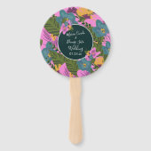Hand Drawn Florals Wedding Bold Pink Greenery Handwaaier (Voorkant)