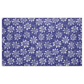 Hand Drawn Flower Pattern 140617 - Deep Navy Stof (Fat Quarter)