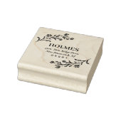Hand Drawn Flower Sprigs Name & Address Rubberstempel (Stempel)