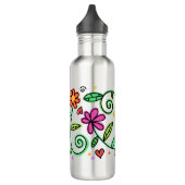 Hand Drawn Flowers Colorful Floral Waterfles (Links)