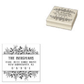 Hand Drawn Flowers Greenery  Font Adres Rubberstempel (Gestempeld)