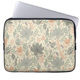 Hand Drawn Flowers Laptop Sleeve