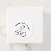 Hand Drawn Flowers Memorial Plant Seeds Bedankjes Labels (In situ)