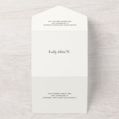 Hand Drawn Flutes Doodle QR Code Modern Wedding All In One Uitnodiging (Buitenkant)