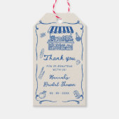 Hand Drawn Fresh Off the Market Bridal Shower Cadeaulabel (Voorkant)