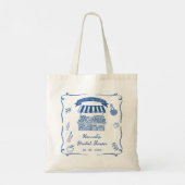 Hand Drawn Fresh Off the Market Bridal Shower Tote Bag (Achterkant)