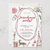 Hand drawn Friendsmas Whimsical Doodle Christmas  Kaart (Voorkant)