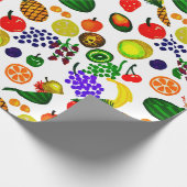 Hand Drawn Fruit Medley Pattern Cadeaupapier (Hoek)