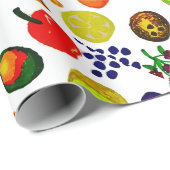 Hand Drawn Fruit Medley Pattern Cadeaupapier (Rol Hoek)