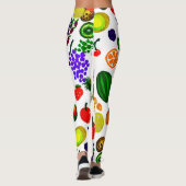 Hand Drawn Fruit Medley Pattern Leggings (Achterkant)