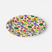 Hand Drawn Fruit Medley Pattern Papieren Bordje (Gekanteld)