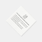  Hand Drawn Fun Facts Wedding Dress Tux Servet (Hoek)