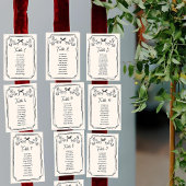 Hand drawn Funky Doodle Wedding Table Seating Kaart