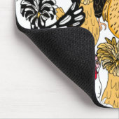 Hand Drawn Funny Cartoon Chicken Art Muismat (Hoek)