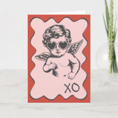 Hand Drawn Funny Romantic Cupid XO Valentines Day Feestdagen Kaart (Voorkant)
