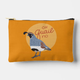 Hand-Drawn Gambel's Quail "Oh Quail No"  Etui