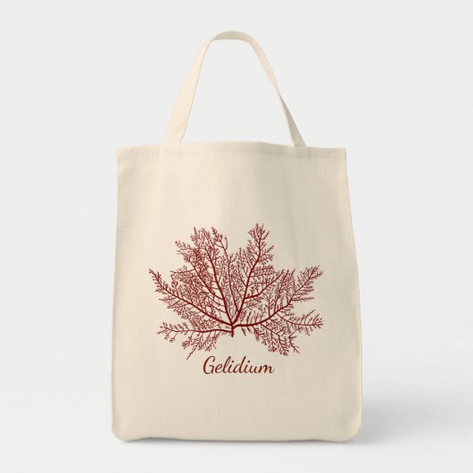 Hand drawn Gelidium Seaweed  Tote Bag (Voorkant)