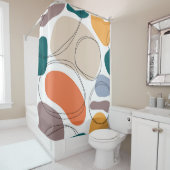 Hand drawn geometric seamless modern abstract mult douchegordijn (In situ)