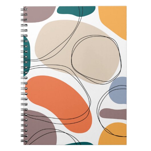 Hand drawn geometric seamless modern abstract mult notitieboek (Voorkant)