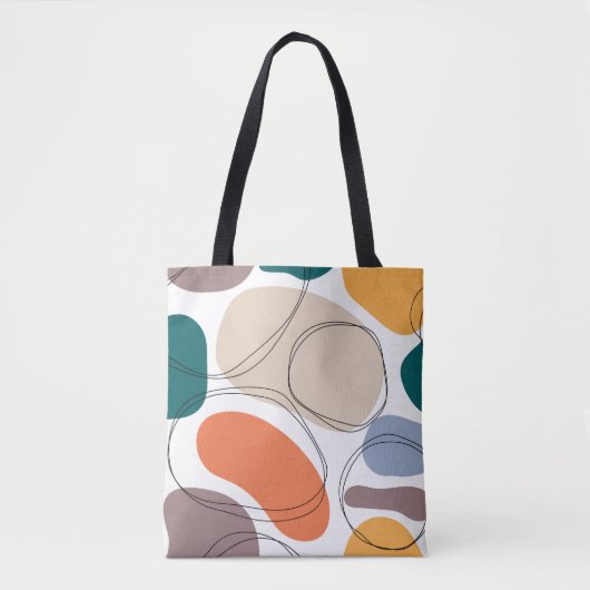 Hand drawn geometric seamless modern abstract mult tote bag (Voorkant)