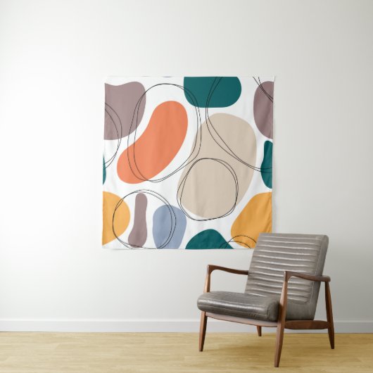 Hand drawn geometric seamless modern abstract mult wandkleed (In Situ (horizontaal))