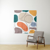 Hand drawn geometric seamless modern abstract mult wandkleed (In situ)