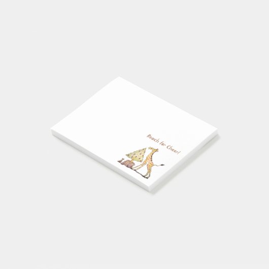 Hand-Drawn Giraffe Christmas Tree Art Post-it® Notes (Schuin)