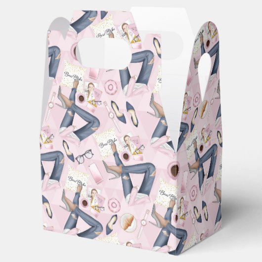 Hand Drawn Girl Boss Bedankdoosjes (Geopend)