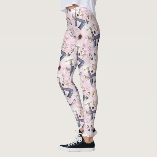 Hand Drawn Girl Boss Leggings (Links)