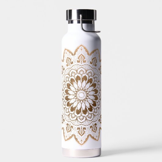 Hand Drawn Gold Mandala Waterfles (Links)