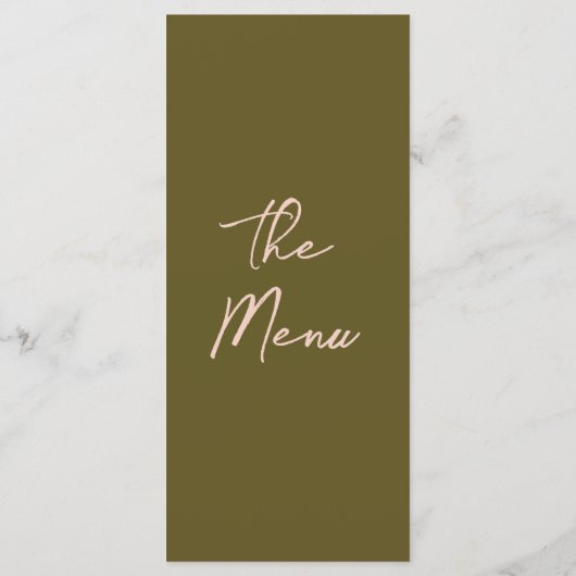 Hand Drawn Grasslands Cream Floral Wedding Menu (Achterkant)