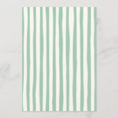 Hand Drawn Green Clover & Stripes St Patrick's Day Kaart (Achterkant)