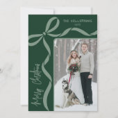 Hand Drawn Green Whimsical Merry Christmas Feestdagenkaart (Voorkant)