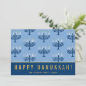 Hand Drawn Hanukkah Candles Happy Hanukkah  Feestdagenkaart (Staand voorkant)